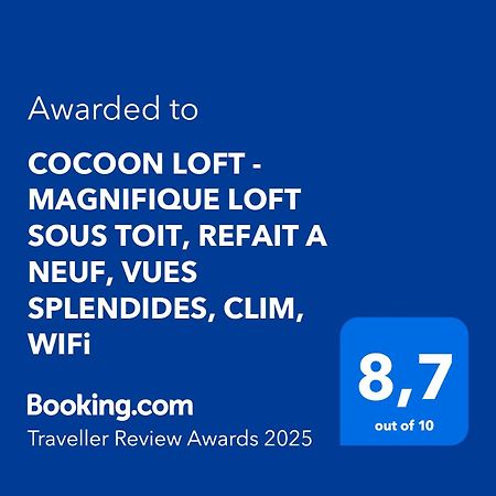 Cocoon Loft - Magnifique Loft Sous Toit, Refait A Neuf, Vues Splendides, Clim, Wifi Apartment นีซ ภายนอก รูปภาพ